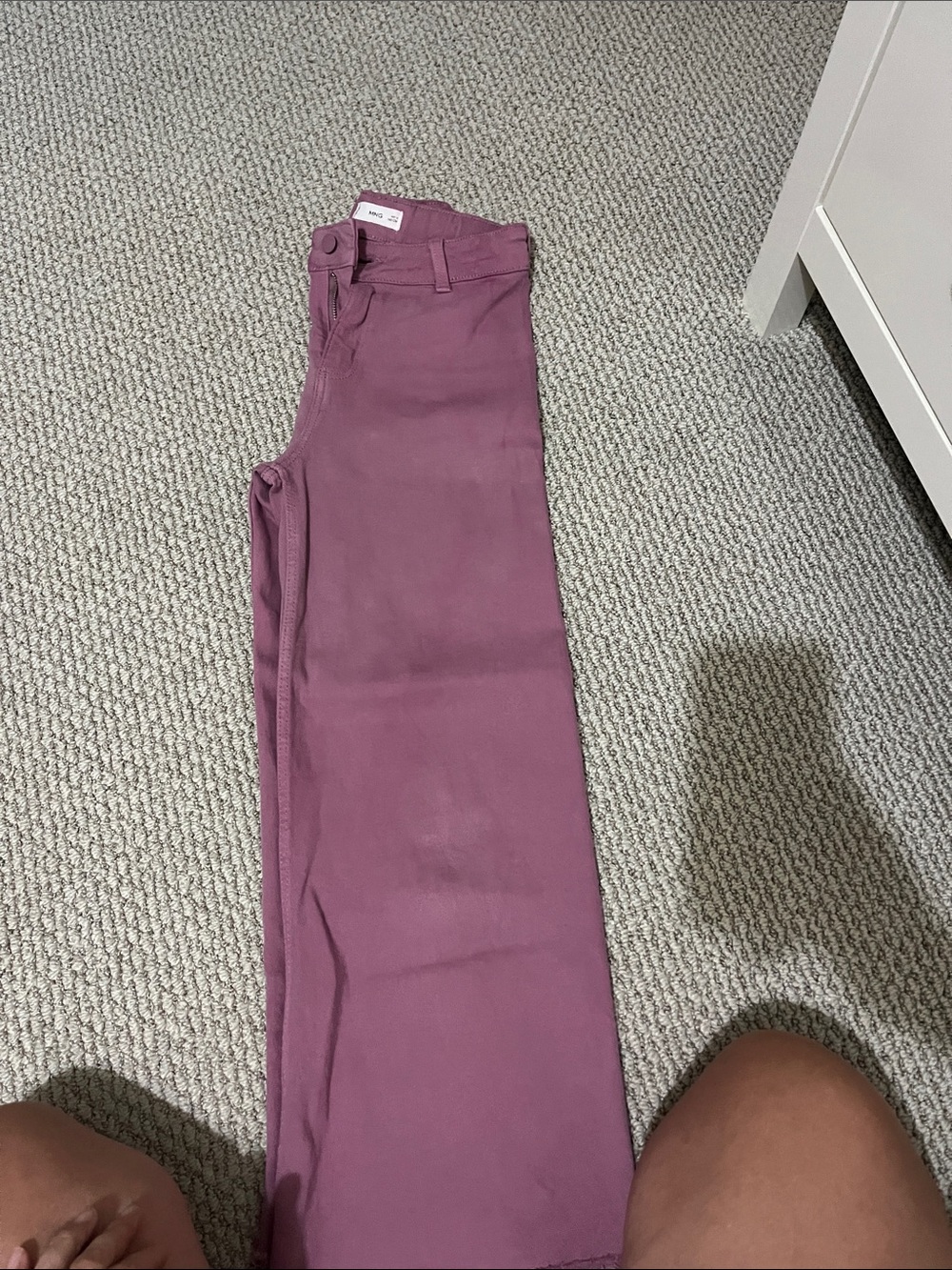 Mango Plum High-Rise Straight Pants